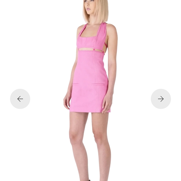 Jacquemus Dresses & Skirts - Jacquemus Pink Halter Cutout Mini Dress